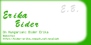 erika bider business card